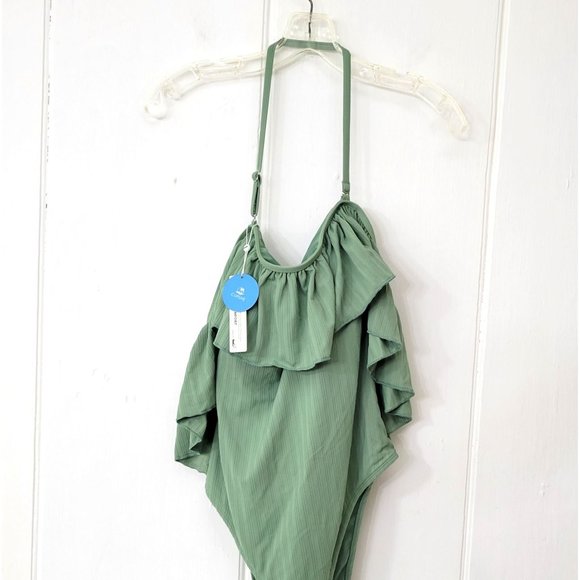 Cupshe Green One Piece Bathing Suit Size XL New with Tags - Picture 5 of 7